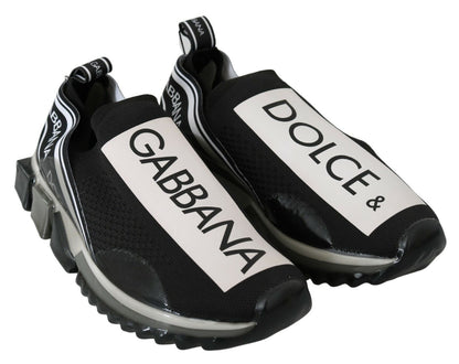 Baskets de sport extensibles Dolce & Gabbana noires et blanches SORRENTO