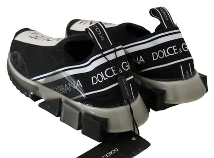 Baskets de sport extensibles Dolce & Gabbana noires et blanches SORRENTO