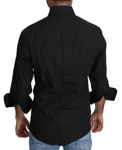 Chemise Homme Habillée Dolce & Gabbana en Coton Noir