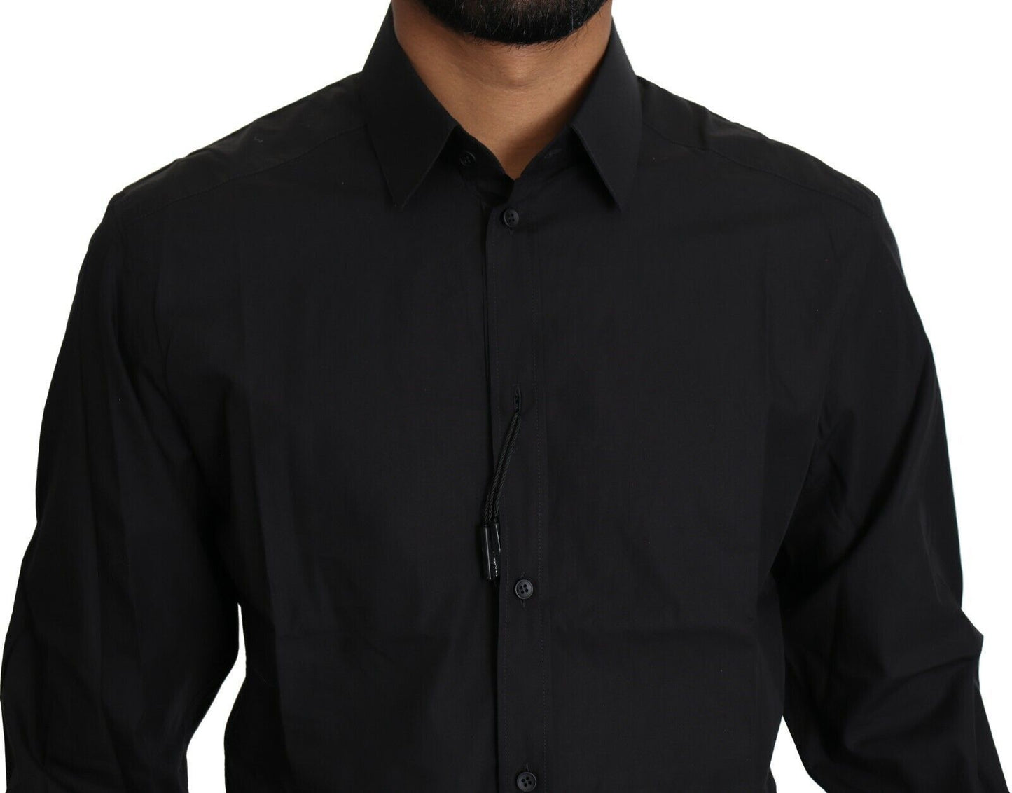 Chemise Homme Habillée Dolce & Gabbana en Coton Noir