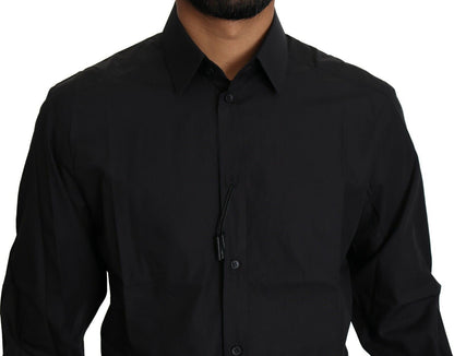 Chemise Homme Habillée Dolce & Gabbana en Coton Noir