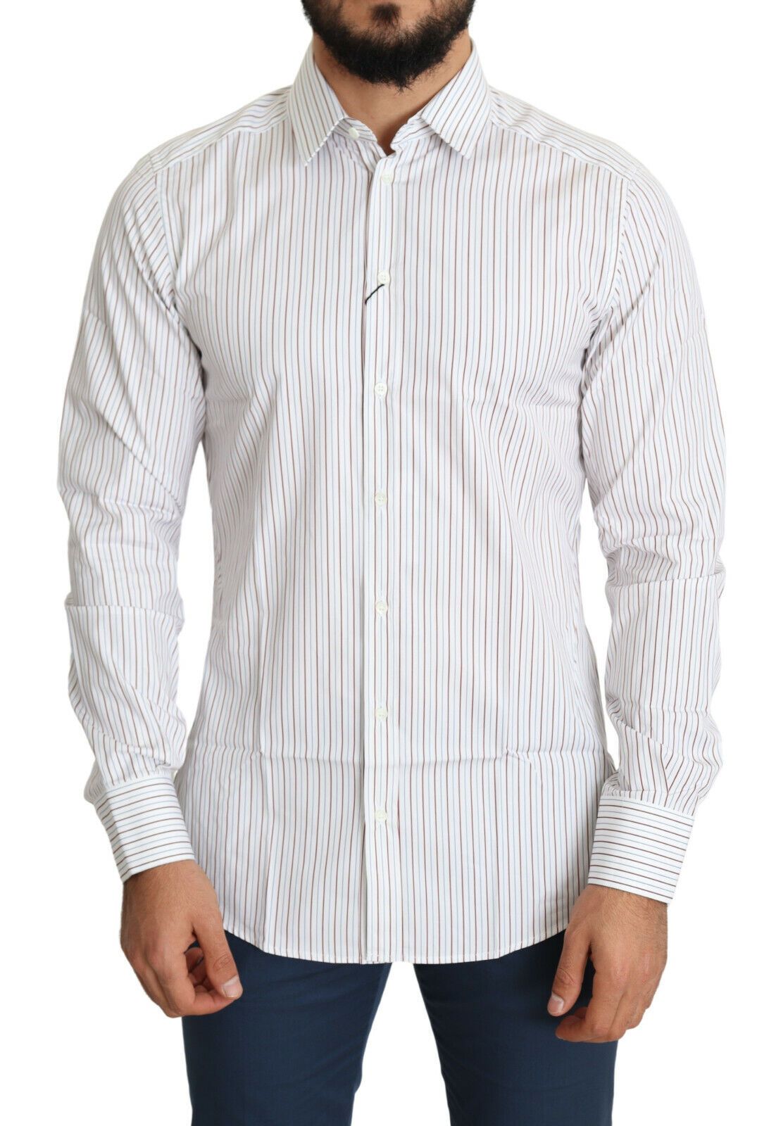 Chemise de ville MARTINI à rayures blanches Dolce & Gabbana