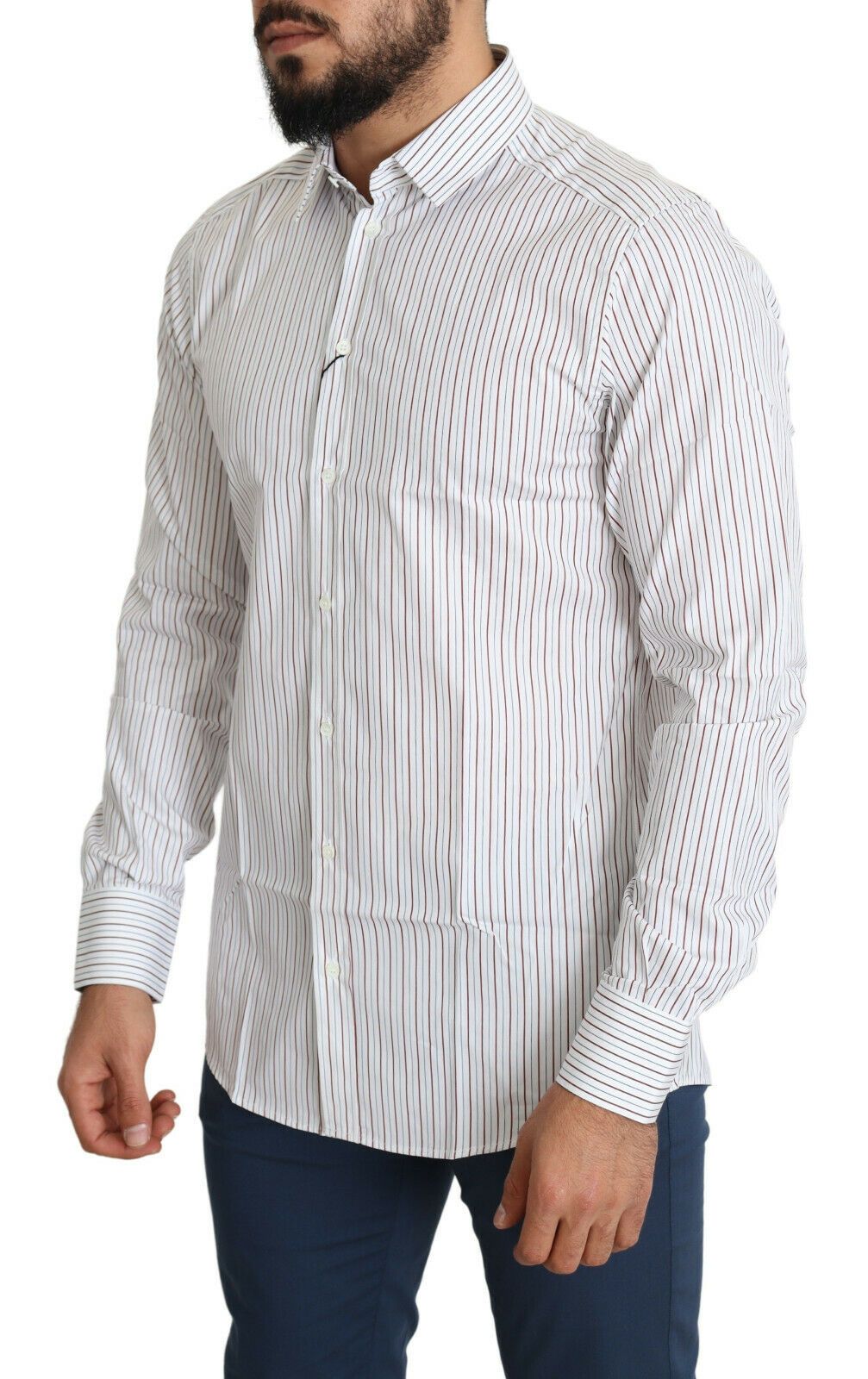 Chemise de ville MARTINI à rayures blanches Dolce & Gabbana