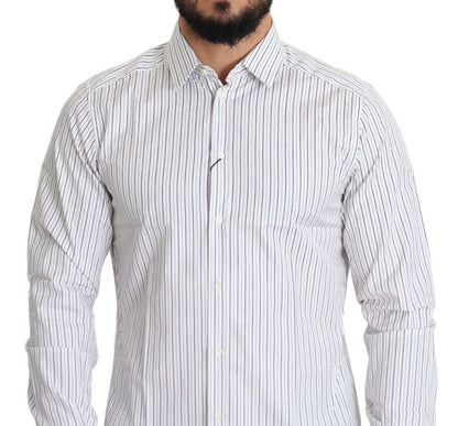 Chemise de ville MARTINI à rayures blanches Dolce & Gabbana