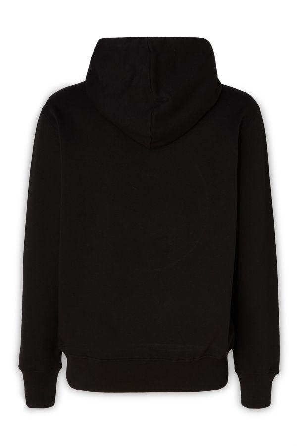 Sweat-shirt à capuche Versace Jeans en coton noir avec détails logo