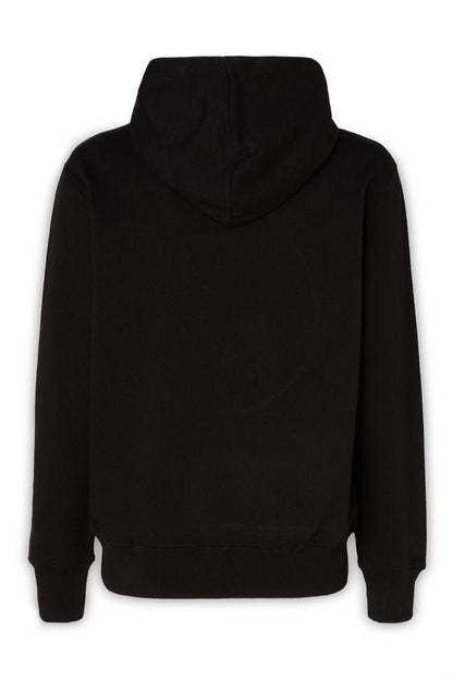 Sweat-shirt à capuche Versace Jeans en coton noir avec détails logo