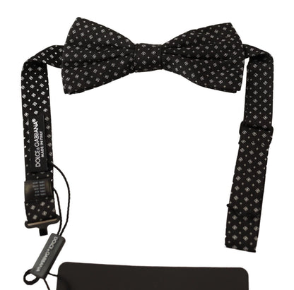 Nœud papillon réglable Dolce & Gabbana noir 100 % soie