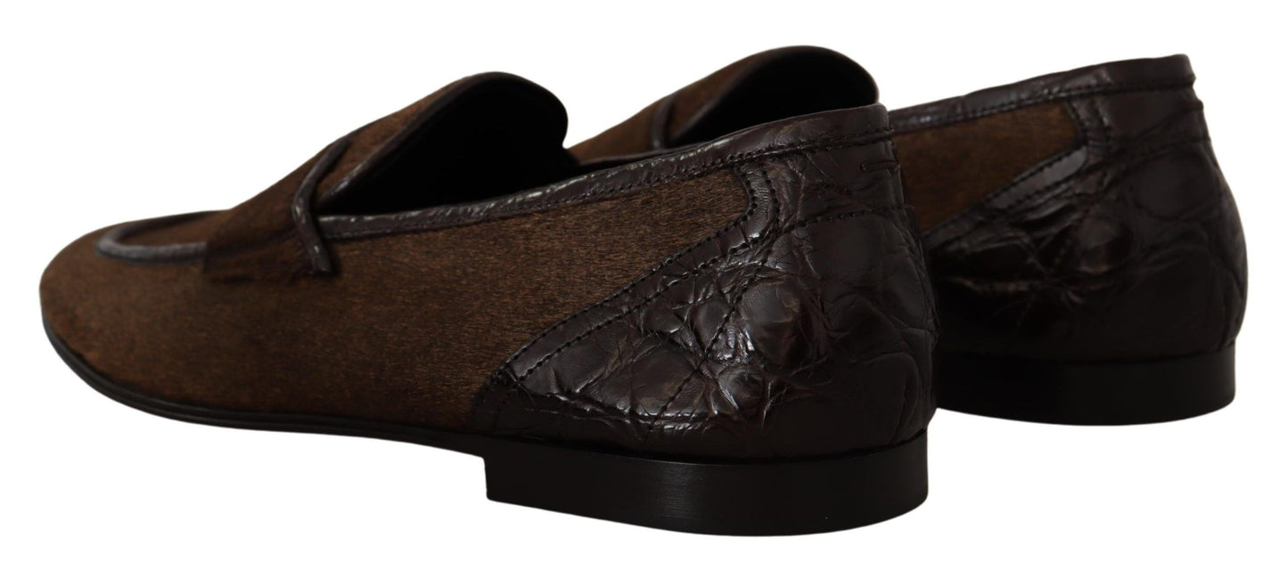 Chaussures Dolce & Gabbana Mocassins habillés en cuir marron