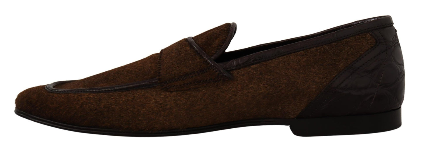Chaussures Dolce & Gabbana Mocassins habillés en cuir marron