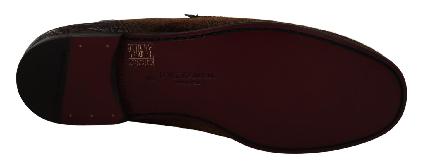 Chaussures Dolce & Gabbana Mocassins habillés en cuir marron