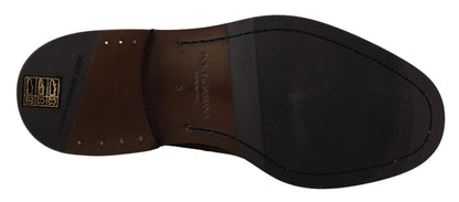 Chaussures Richelieu habillées en cuir noir Dolce & Gabbana