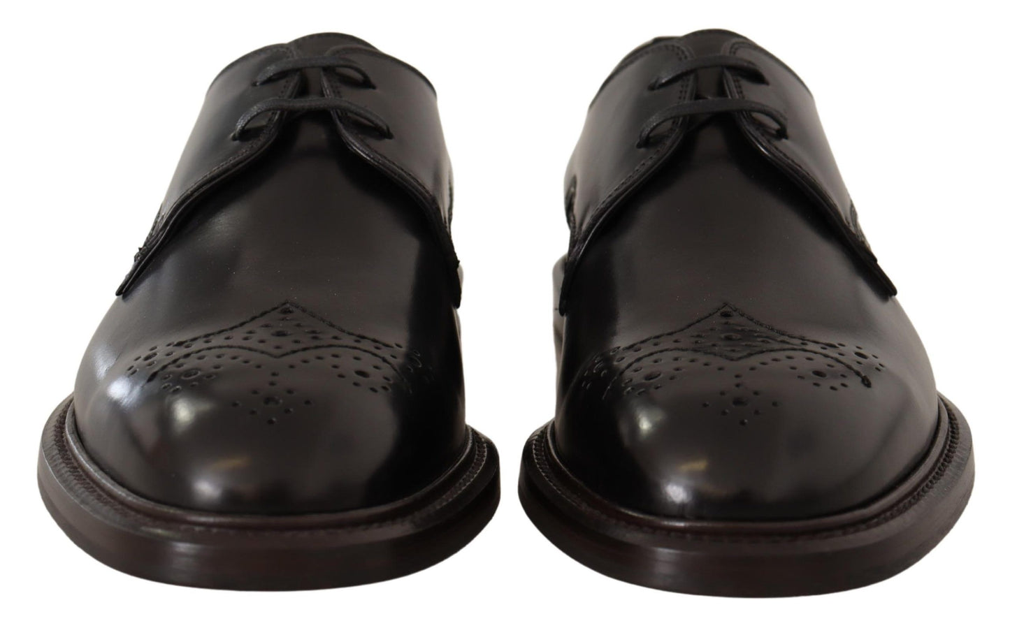 Chaussures Richelieu habillées en cuir noir Dolce & Gabbana