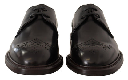 Chaussures Richelieu habillées en cuir noir Dolce & Gabbana