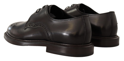 Chaussures Richelieu habillées en cuir noir Dolce & Gabbana