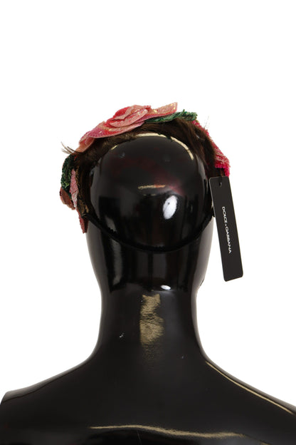 Bandeau Cheveux Dolce & Gabbana en Lurex Noir Pailleté Multicolore