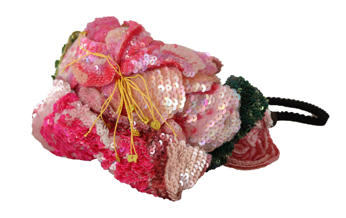 Bandeau Cheveux Dolce & Gabbana en Lurex Noir Pailleté Multicolore
