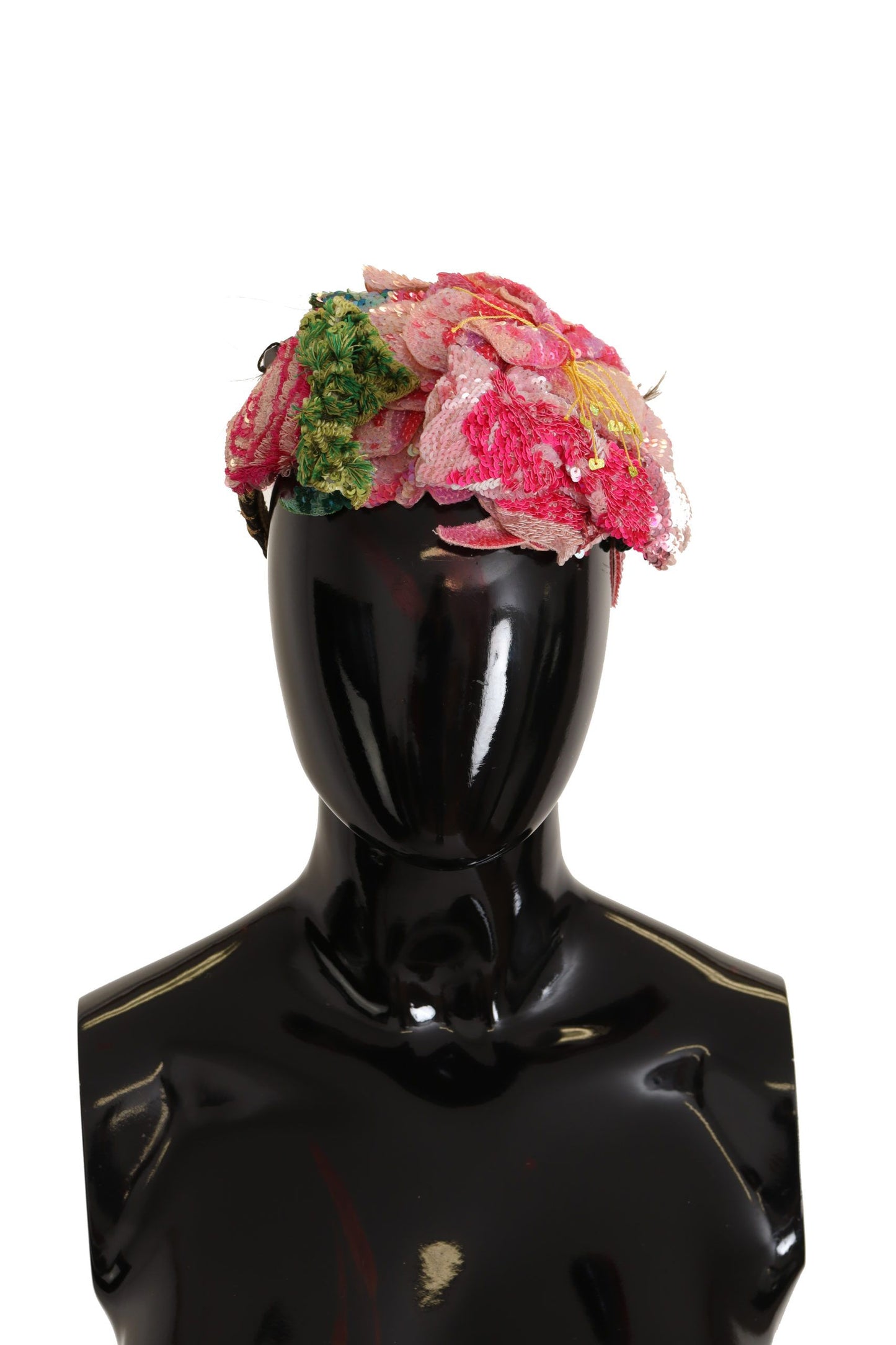 Bandeau Cheveux Dolce & Gabbana en Lurex Noir Pailleté Multicolore