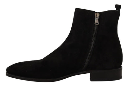 Bottes Chelsea homme Dolce & Gabbana en daim et cuir noirs