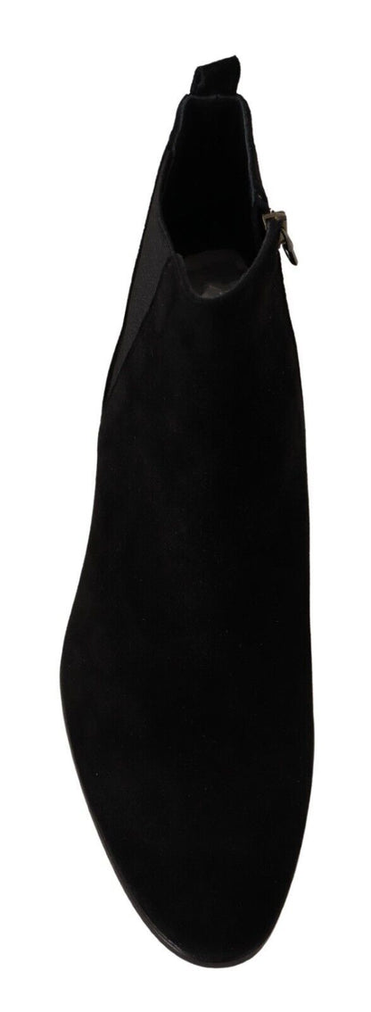 Bottes Chelsea homme Dolce & Gabbana en daim et cuir noirs