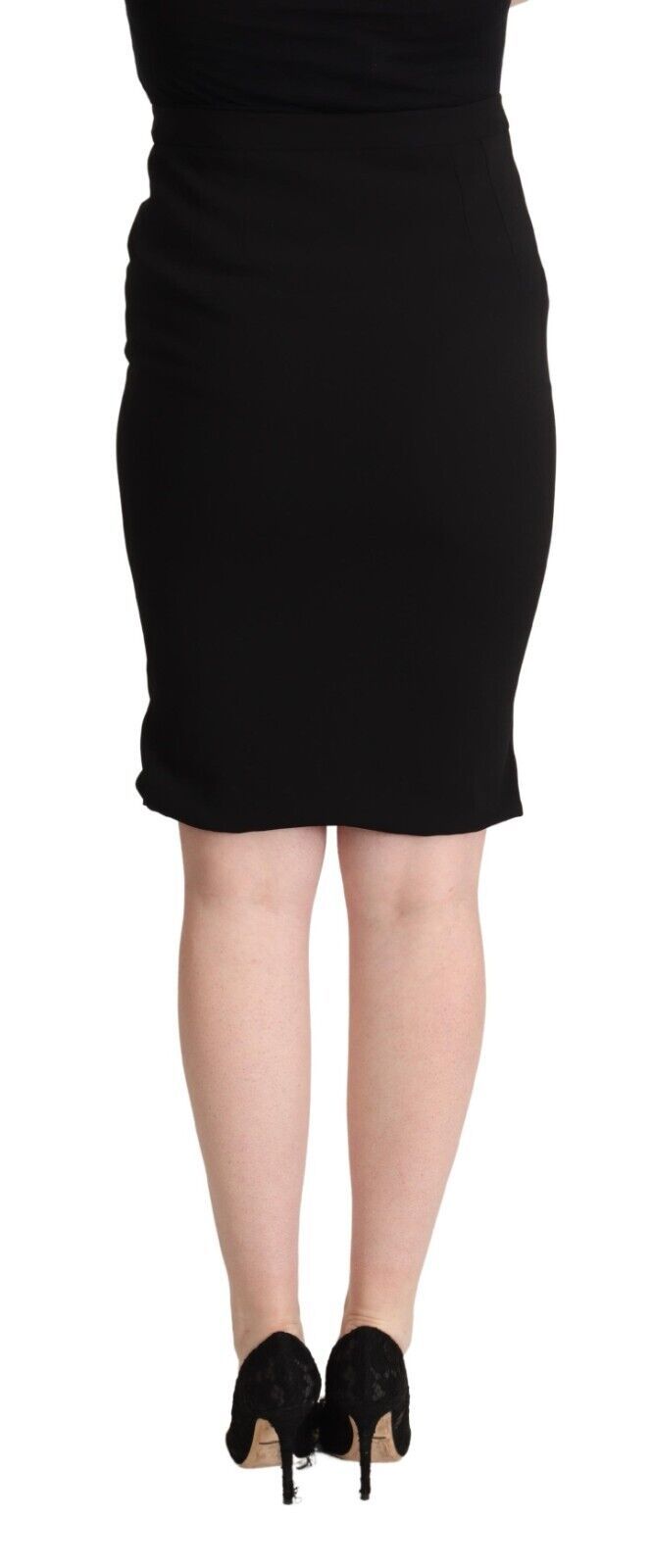 Jupe crayon taille haute longueur genou noire Dolce & Gabbana