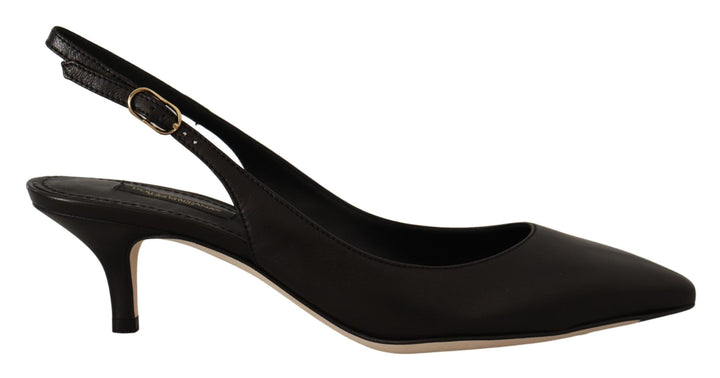 Chaussures à talons Dolce & Gabbana en cuir noir