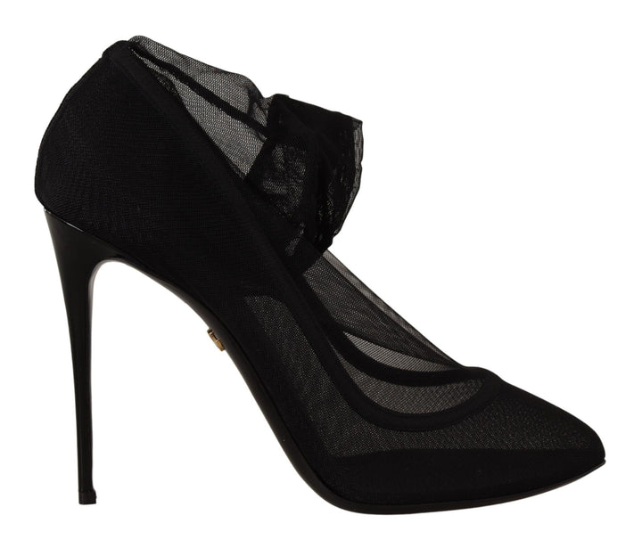 Chaussures à talons Dolce & Gabbana en tulle stretch noir