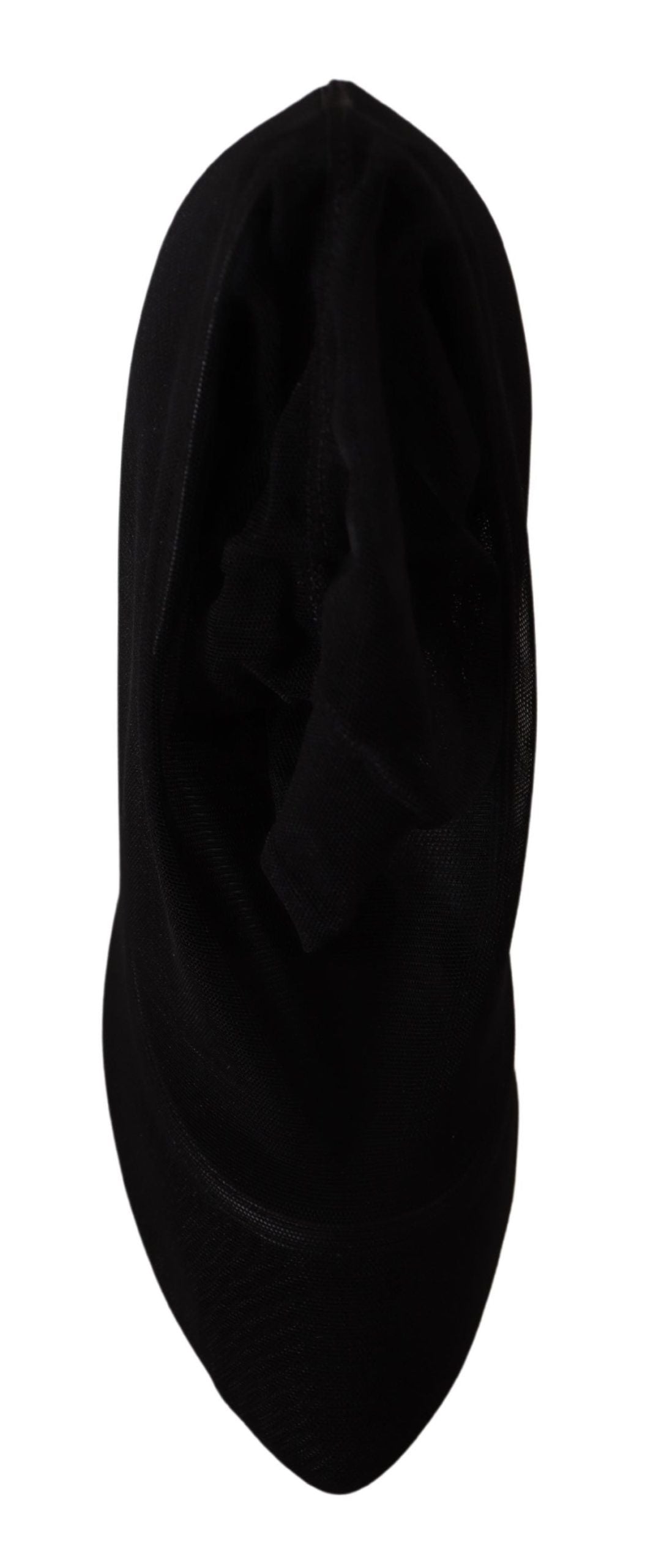 Zapatos de salón con botas de tul elástico negras Dolce & Gabbana