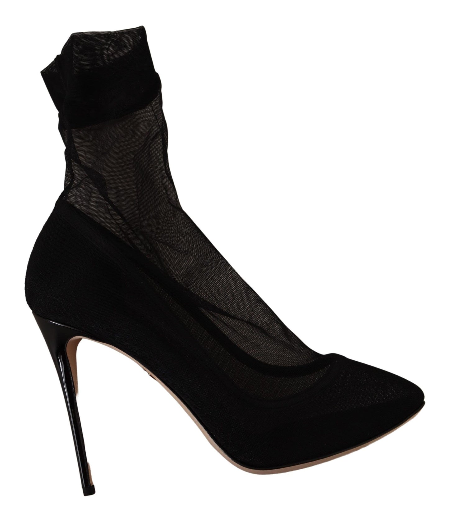 Bottes en tulle extensible noir Dolce & Gabbana