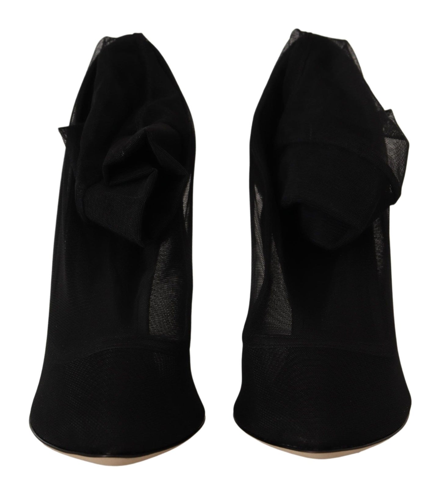 Bottes en tulle extensible noir Dolce & Gabbana