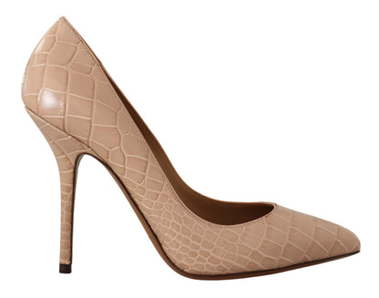 Chaussures à talons Dolce & Gabbana Bellucci en cuir beige