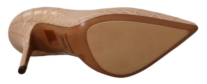 Chaussures à talons Dolce & Gabbana Bellucci en cuir beige