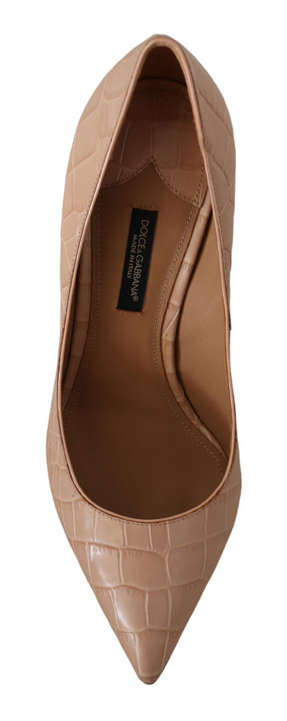 Chaussures à talons Dolce & Gabbana Bellucci en cuir beige