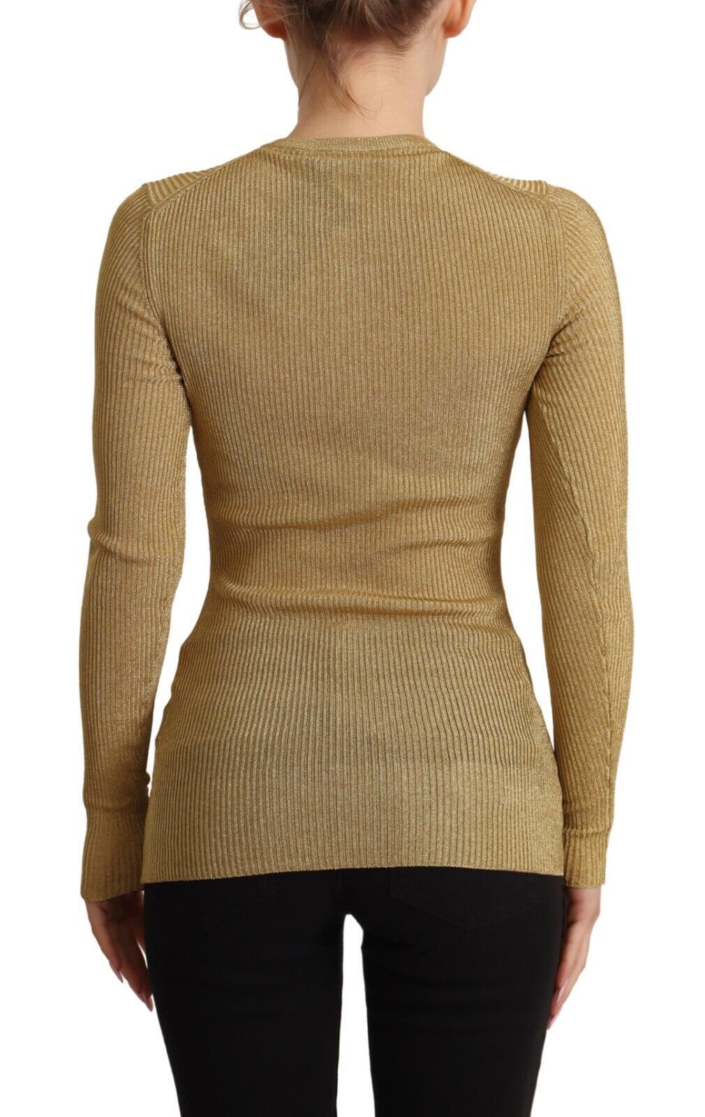 Cardigan en maille à boutons Dolce & Gabbana en viscose mélangée dorée