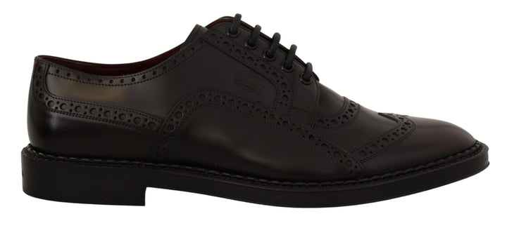 Zapatos de vestir formales Dolce & Gabbana Oxford Brogue con puntera en piel morada