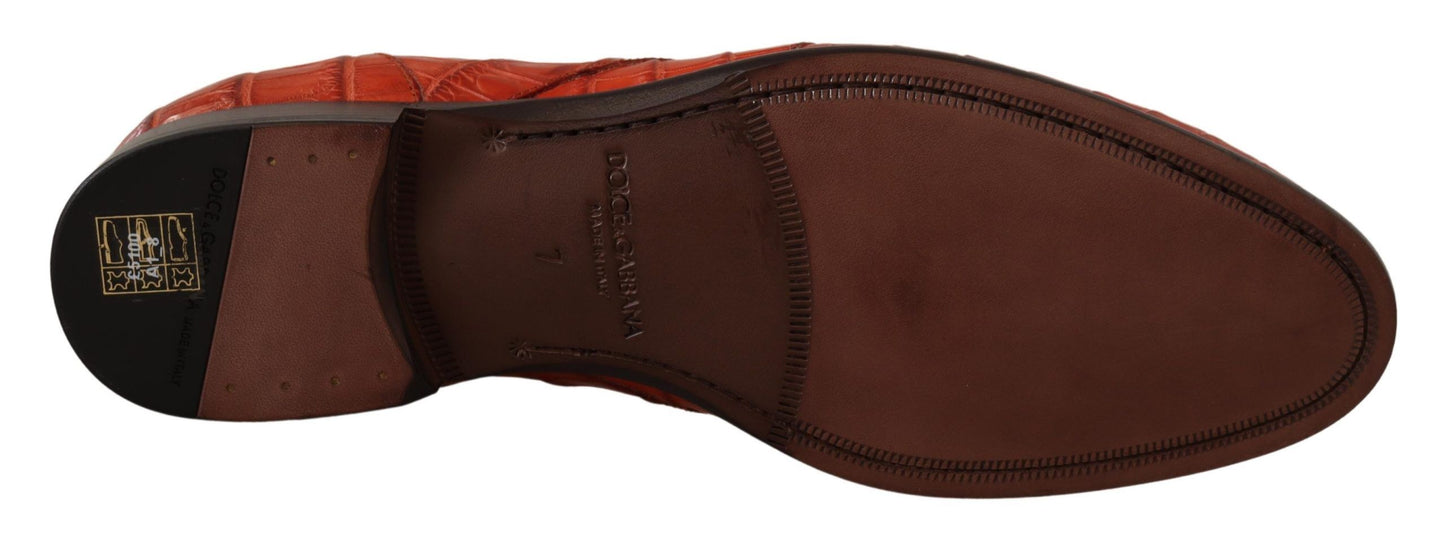 Chaussures Richelieu Dolce & Gabbana en cuir exotique orange