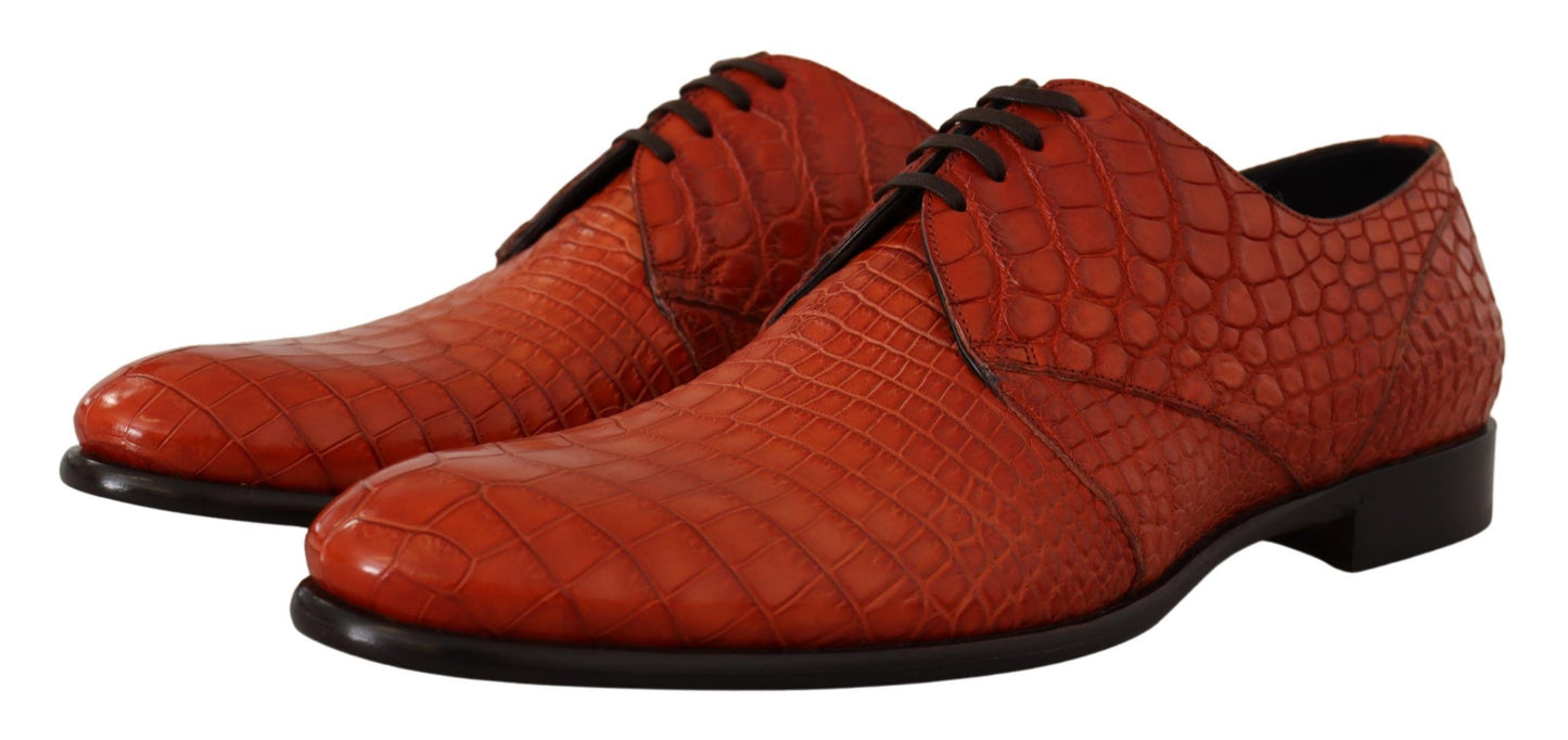 Chaussures Richelieu Dolce & Gabbana en cuir exotique orange