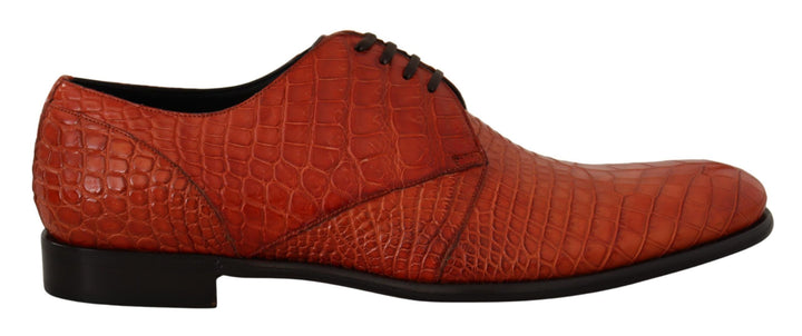 Zapatos Derby de Dolce & Gabbana de piel exótica naranja