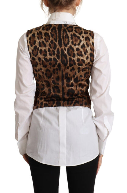 Top sans manches Dolce & Gabbana en velours de coton bordeaux à col en V