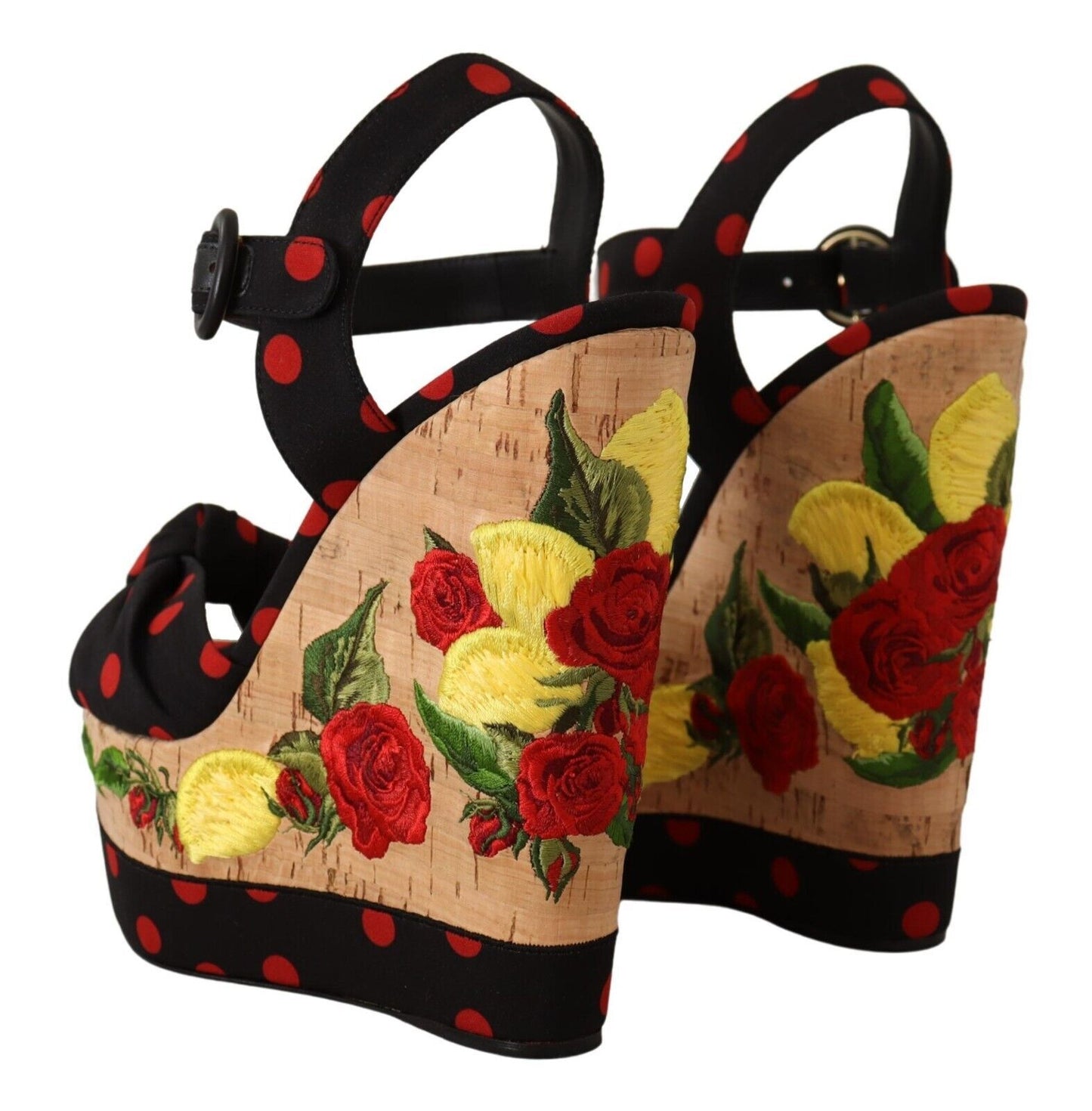 Chaussures à talons compensés Dolce & Gabbana multicolores en charmeuse