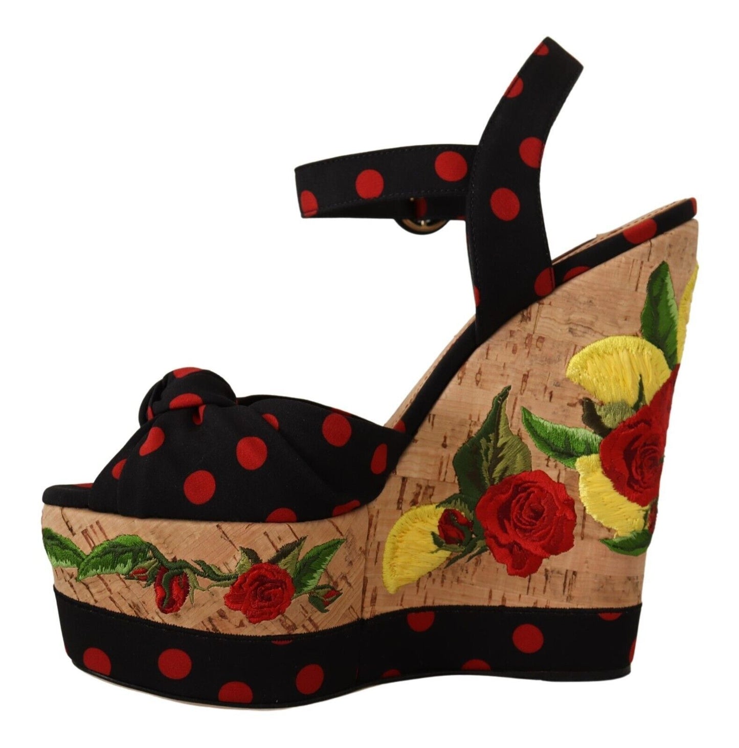 Chaussures à talons compensés Dolce & Gabbana multicolores en charmeuse