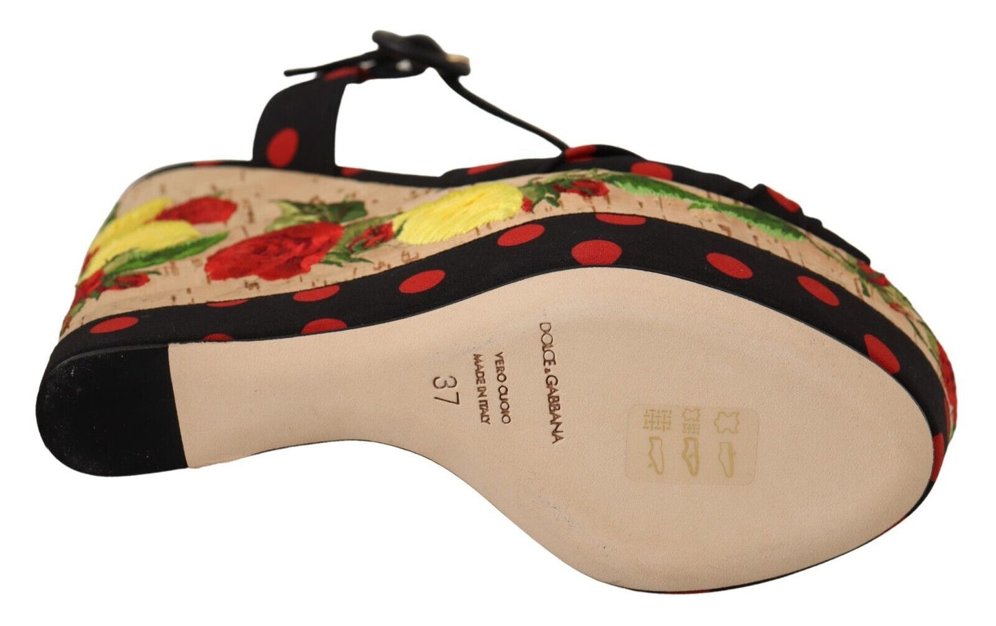 Chaussures à talons compensés Dolce & Gabbana multicolores en charmeuse