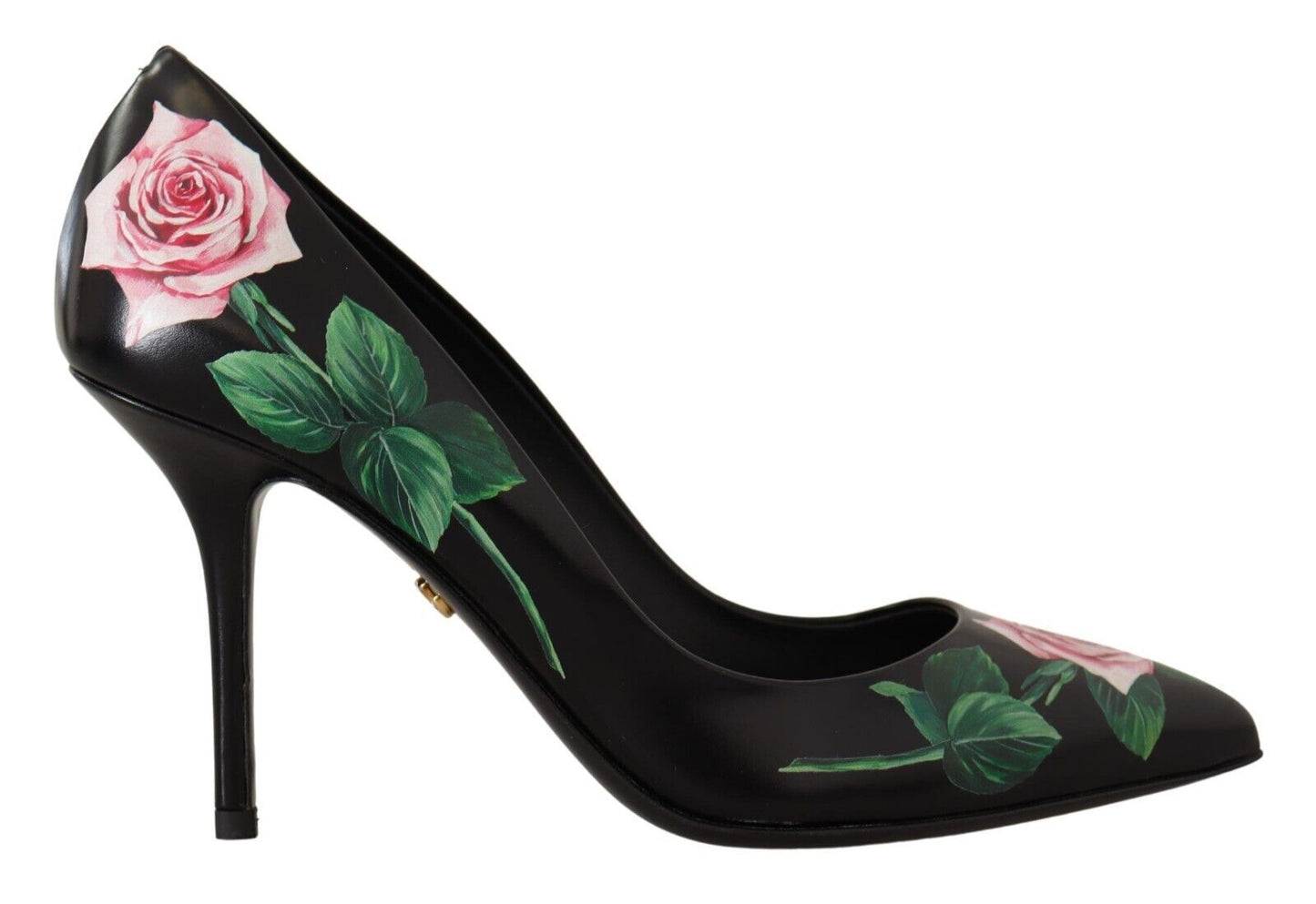 Chaussures à talons hauts Dolce & Gabbana en cuir noir et roses