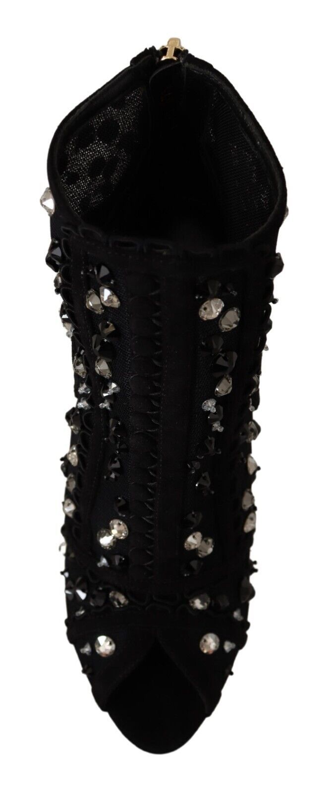 Dolce & Gabbana Bottines courtes à talons et cristaux noirs