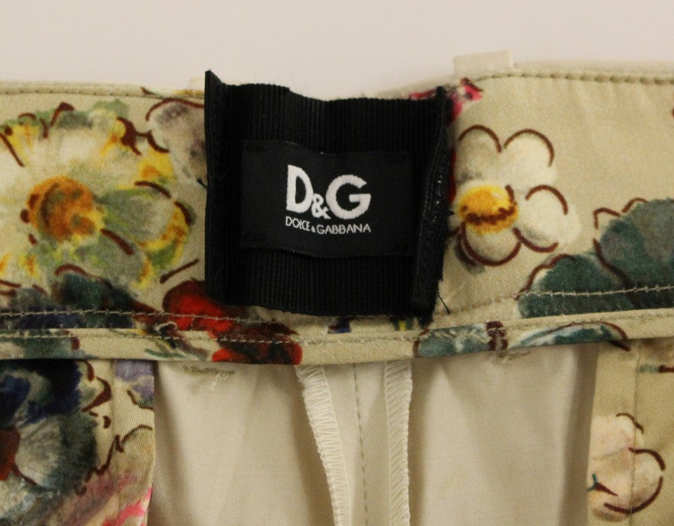 Pantalon Chino en Coton Beige Dolce & Gabbana