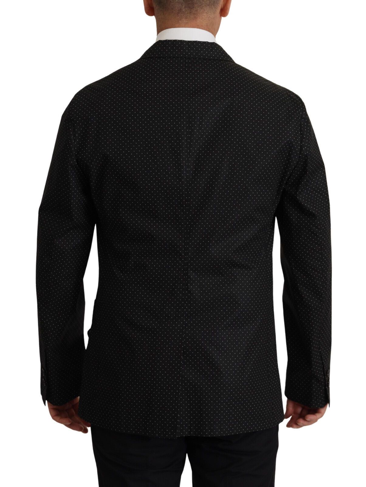 Blazer en coton noir à pois Dolce & Gabbana