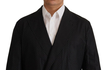 Blazer en coton noir à pois Dolce & Gabbana
