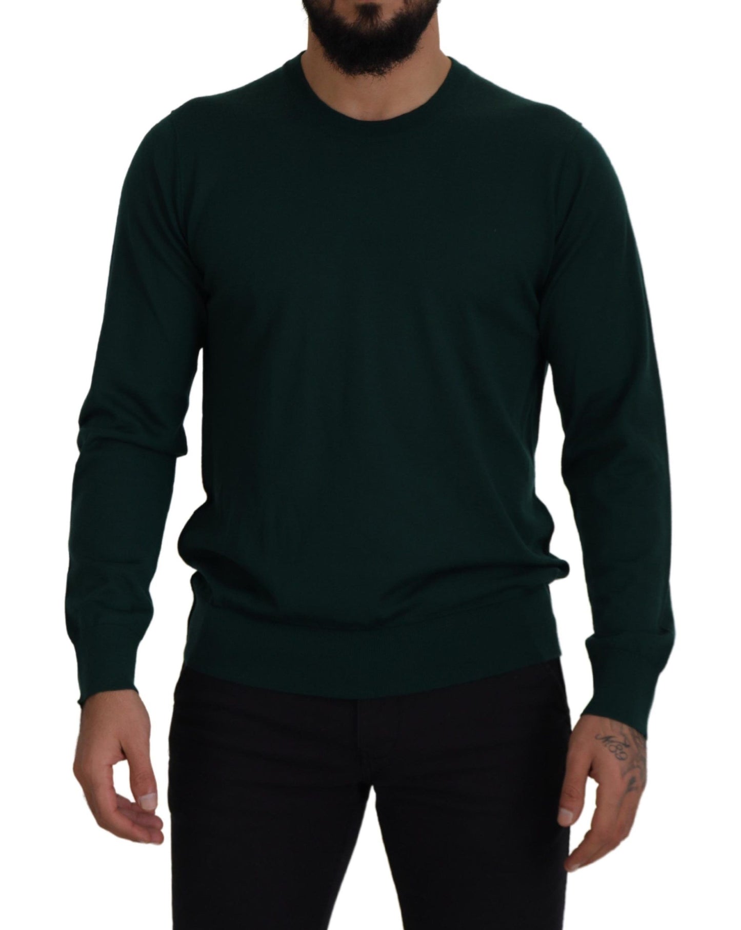 Pull Dolce & Gabbana en cachemire vert à col rond
