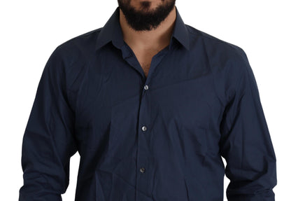 Chemise ajustée MARTINI Dolce & Gabbana en coton bleu