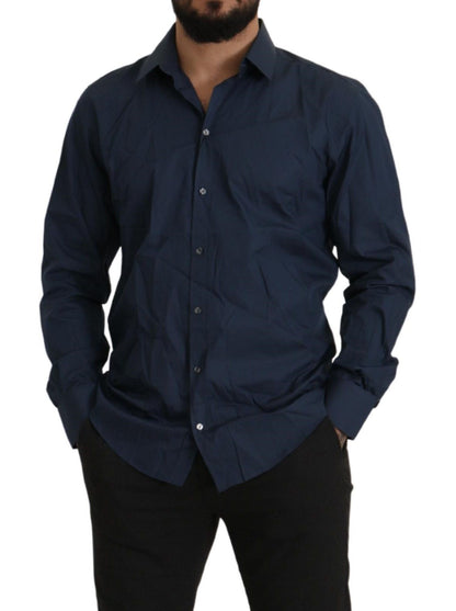Chemise ajustée MARTINI Dolce & Gabbana en coton bleu