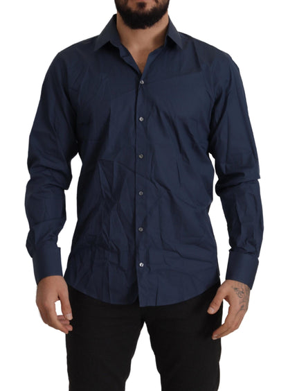 Chemise ajustée MARTINI Dolce & Gabbana en coton bleu